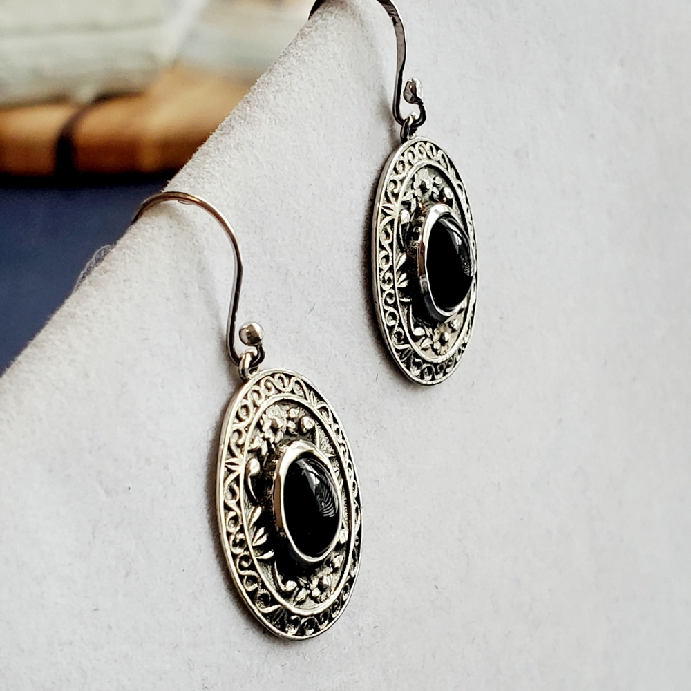 Sterling Sapphire Earrings - Picture 6 of 16